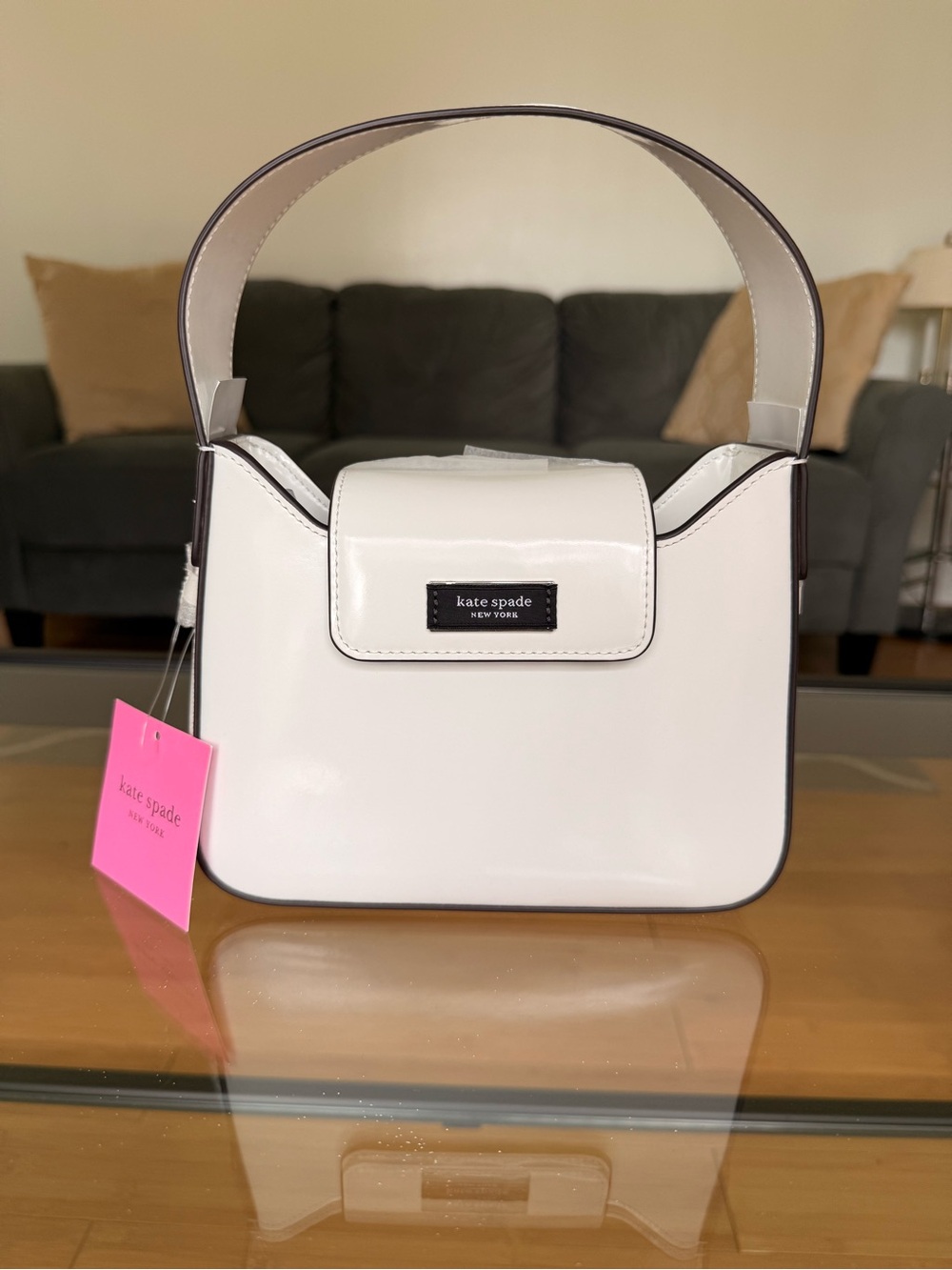 NEW! Kate Spade - Sam Icon - Leather Mini Hobo Bag - True White